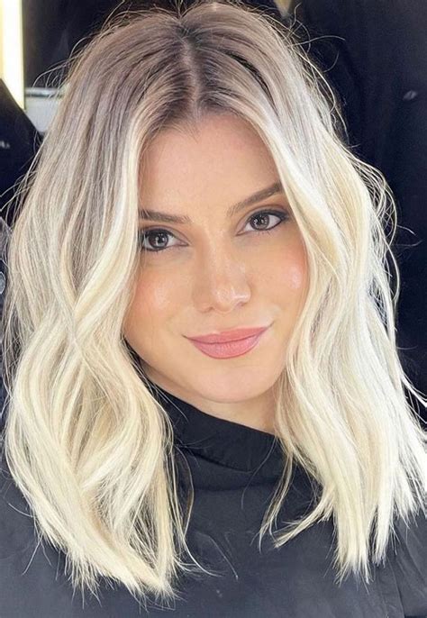 blonde haircuts shoulder length|shoulder length haircuts with volume.